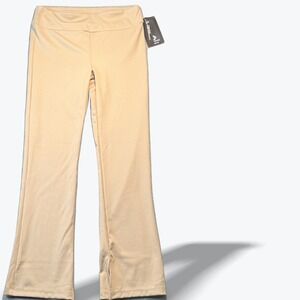Converse Flare Leg Pants High Rise Wide Waistband Leggings Ribbed Youth Large
